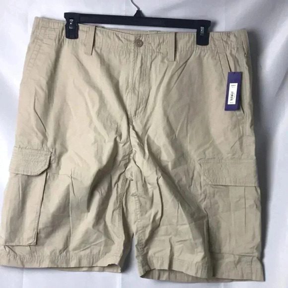 NWT APT 9 MENS SHORTS SIZE 40 100% COTTON TAN - Picture 2 of 12